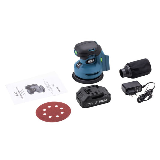 Slefuitor cu excentric cu acumulator WDS, 21 V, 125 mm, Kraft&Dele WDS2525