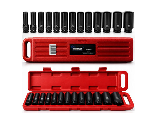 Set chei tubulare de impact, 10-32 mm, Cr-Mo, 13 bucati, Ondragon OD9222