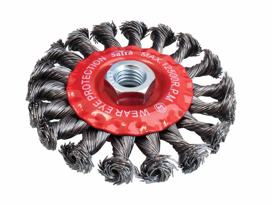 Perie disc cu toroane, 100 mm, SaTra S-4KWB100