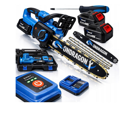 Drujba electrica cu acumulator, 2 x 48 V, 5 Ah, 30 cm, 12", afisaj LCD, Ondragon OD9105
