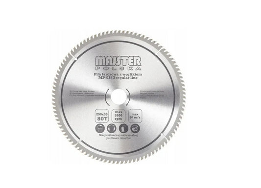 Panza fierastrau pentru lemn, 250 x 30 x 80 T, Majster Polska MP0253