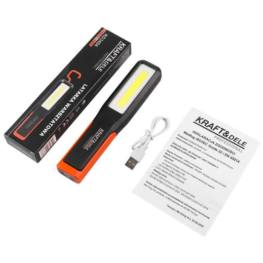 Lampa LED de lucru pentru atelier fara fir, cablu USB-C, Kraft&Dele KD3494