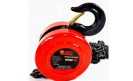 Troliu cu lant, 3T, 3 m, Onex OX-461