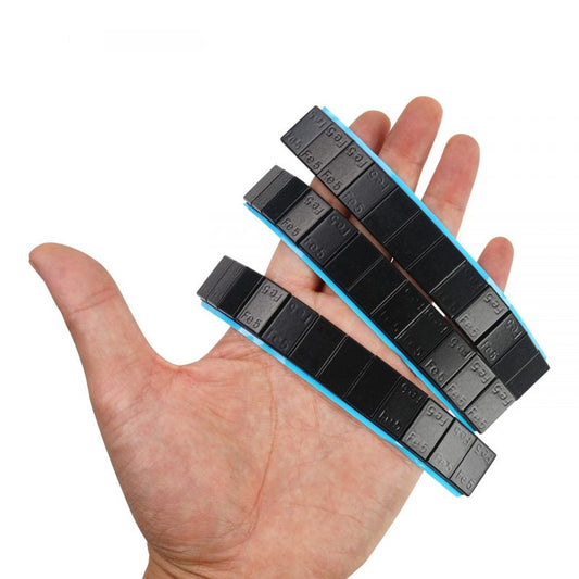 Set banda adeziva pentru jante de aluminiu, 12 x 5 g, 100 bucati, Kraft&Dele KD5906