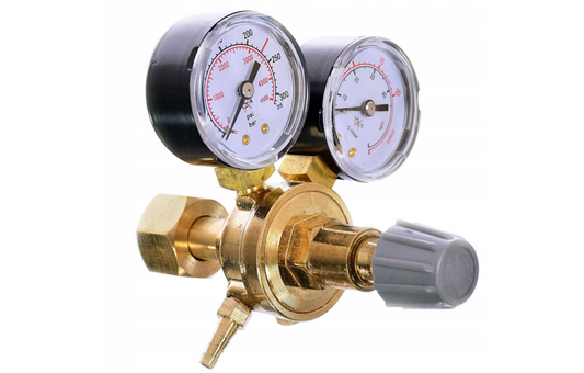 Reductor gaz Ar / Co2 pentru sudura, 300 bar, 35 l / min, W21.8x1/14 G 1/8, Black 37431