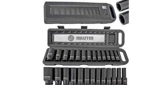 Set tubulare de impact, 1 / 2", 10-32 mm, 13 bucati, Majster Polska MP0602