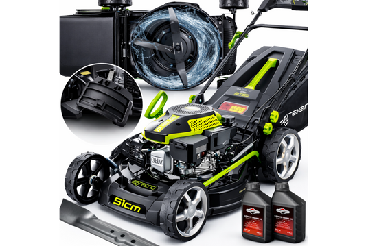 Masina de tuns iarba pe benzina 4 in 1, 51 cm, cos colector 55 l, Agreeno AG162