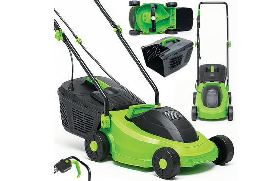 Masina electrica de tuns iarba, capacitate cos 30 l, 32 cm, 2400 W, Ondragon OD5066