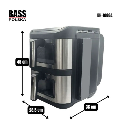 Friteuza cu aer cald multietajata cu panou tactil, 11 l, 2800 W, Bass Polska BH10884