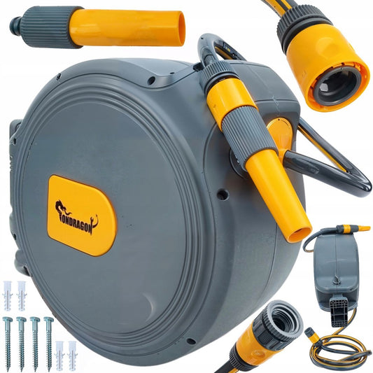 Furtun de gradina cu tambur, prindere 1 / 2, lungime furtun 20 m, Ondragon OD1129