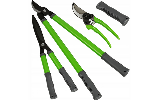 Set 3 foarfece pentru iarba si arbusti, 59cm / 53 cm / 20 cm, Ondragon OD5026