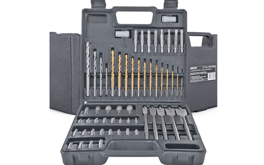 Set burghie si dalti pentru lemn, / metal, 57 elemente, Majster Polska MP0608