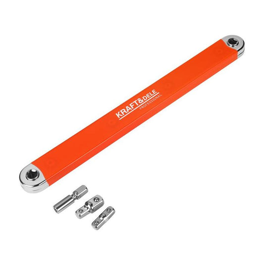 Extensie cheie cu clichet, 39 cm, 70 Nm, adaptoare 1/4, 3/8, 1/2, Kraft&Dele KD5936
