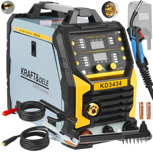 Aparat de sudura tip invertor MIG Flux MMA TigLift, 255 A, Kraft&Dele KD3434