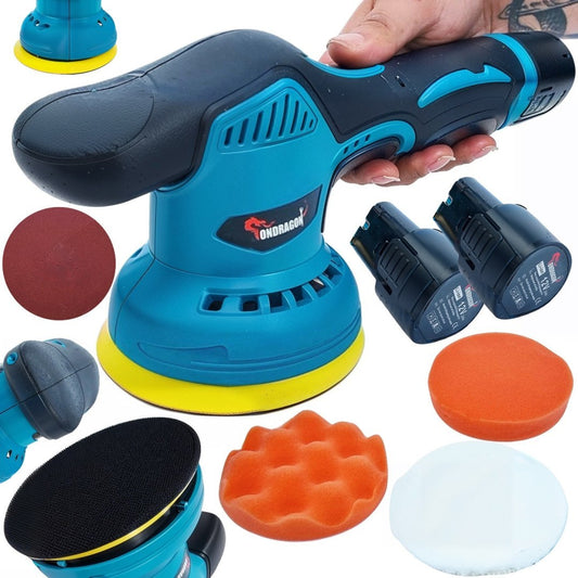 Slefuitor cu excentric pe acumulator, 2 x 2 Ah, 12 V, Ondragon OD2201