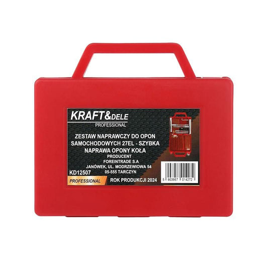 Kit reparatii anvelope, 27 piese, Kraft&Dele KD12507