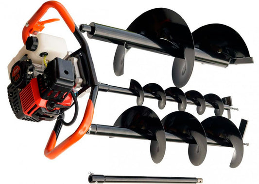 Motocultor pe benzina cu 3 burghie, 5.2 cp, 100 / 150 / 200 mm, Boxer Tools BX121