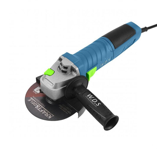 Set polizor unghiular 125 mm 1500 W si 10 discuri pentru slefuit, Kraft&Dele WDS2135