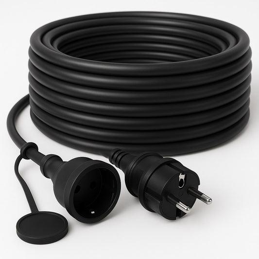 Cablu prelungitor pentru constructii / gradina, 10 m, 3 x 2.5 mm, negru, Ondragon OD010E