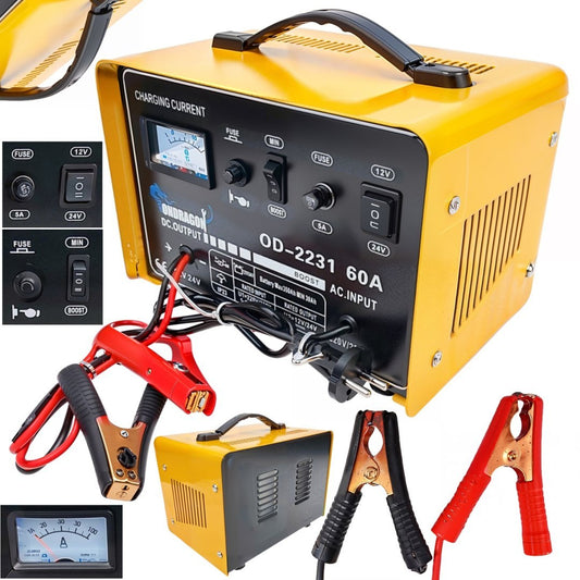 Redresor auto cu starter 12 / 24 V, 60 A, Ondragon ZN7041