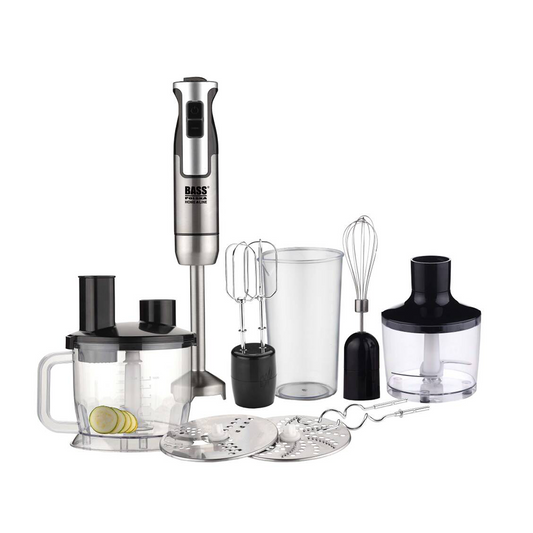 Blender manual cu robot de bucatarie, tocator si accesorii interschimbabile Bass Polska 10212