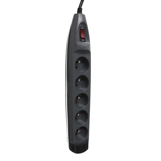 Prelungitor negru de 1,5 m cu 5 prize, Kraft&Dele, KD4003