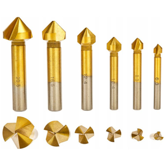Set 6 freze conice pentru lemn, Kraft&Dele KD983, 6.3-20.5mm