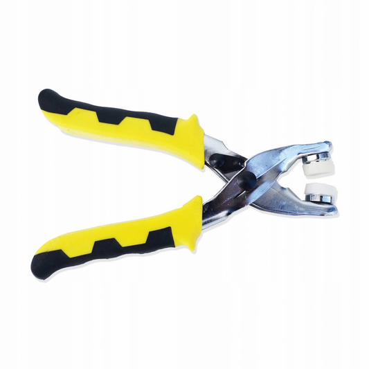 Set clesti pentru gaurit si perforat curele din piele, capsat si nituit capse, 128 elemente, Expert 10900