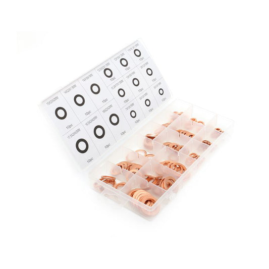 Set saibe din cupru, diferite dimensiuni, 150 elemente, Kraft&Dele KD10503