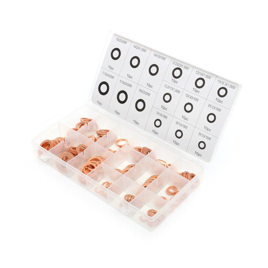 Set saibe din cupru, diferite dimensiuni, 150 elemente, Kraft&Dele KD10503