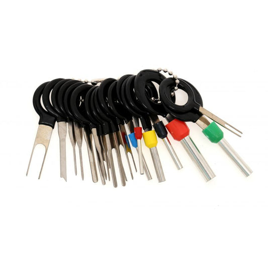 Set extractoare de pini din mufe auto, 18 elemente, Kraft&Dele KD1133