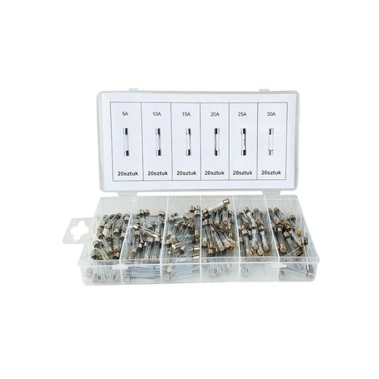 Set sigurante din sticla, 5-30A, 120 elemente, Kraft&Dele KD1302
