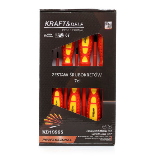 Set surubelnite electrician, 7 elemente, Kraft&Dele KD10905