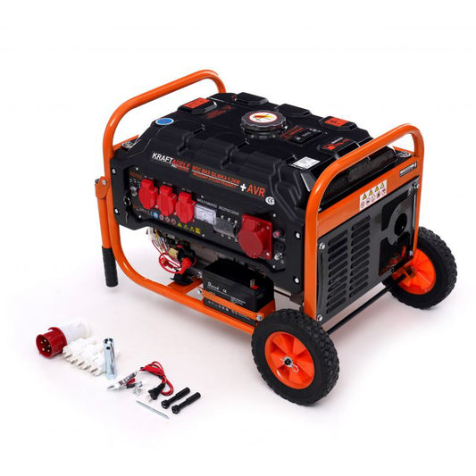 Generator de curent, 3500 W, 12 V / 230 V / 380 V, Kraft&Dele KD163