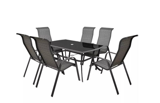 Set mobilier de gradina Hecht, 1 masa si 6 scaune HONEYSETMAXI