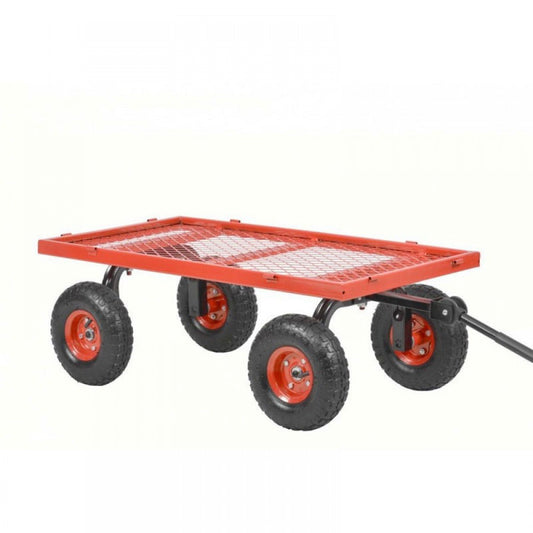 Remorca carucior pentru tractorasele de gradina, capacitate de incarcare 300 kg, Hecht 52184