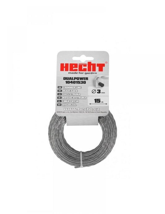 Fir patrat trimmer Dual Power, 3 mm x 15 m, Hecht 10401530