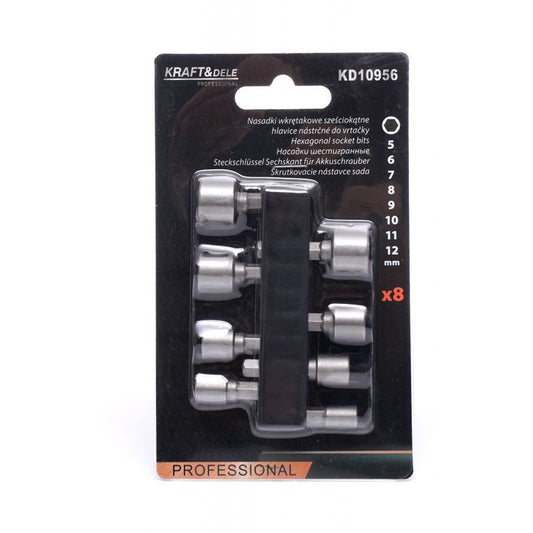 Set adaptoare pentru surubelnita hexagonala, 8 elemente, Kraft&Dele KD10956