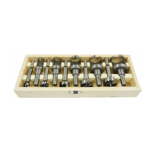 Set carote si freze pentru lemn, 10 elemente, Kraft&Dele KD979