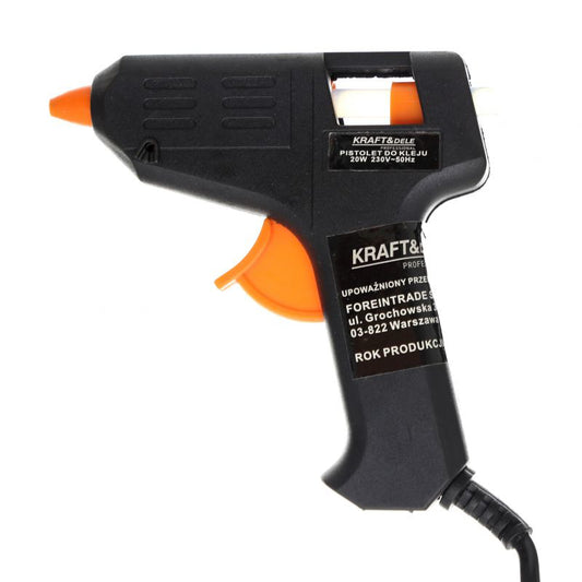 Pistol de lipit cu baton de silicon, 20 W, 7 batoane de silicon, Kraft&Dele KD10351