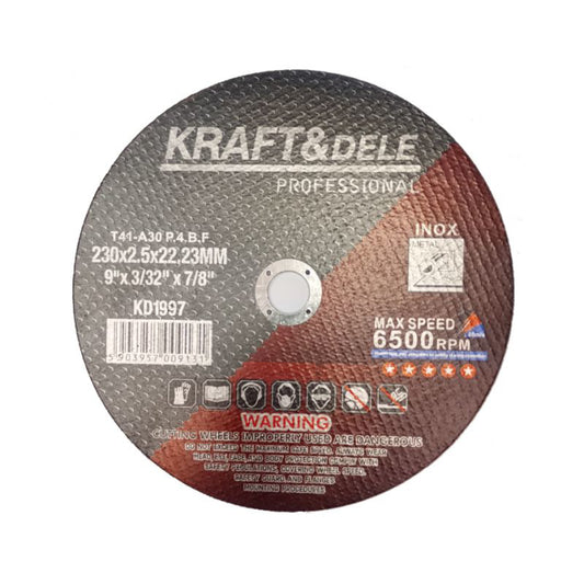 Disc pentru taiere metal, 230 x 2.5 x 22.23 mm, Kraft&Dele KD1997