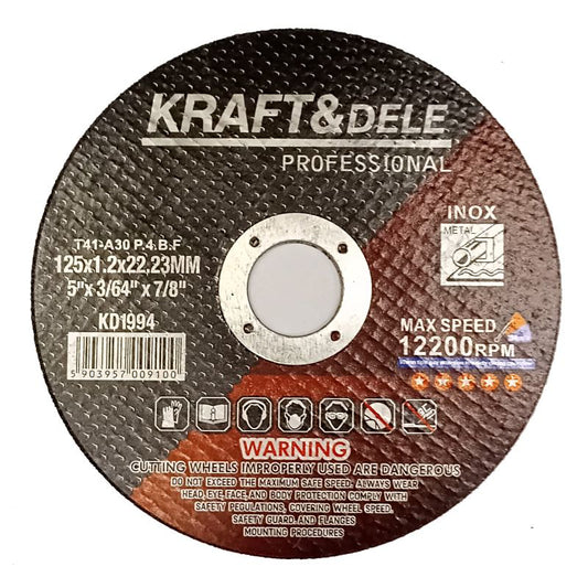 Disc pentru taiere metal, 125 x 1.2 x 22.23 mm, Kraft&Dele KD1994