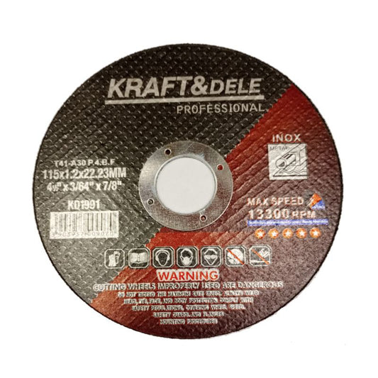 Disc pentru taiere metal, 115 x 1.2 x 22.23 mm, Kraft&Dele KD1991