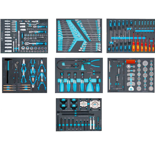 Dulap cu scule, 7 sertare, 309 elemente, Kraft&Dele KD1069