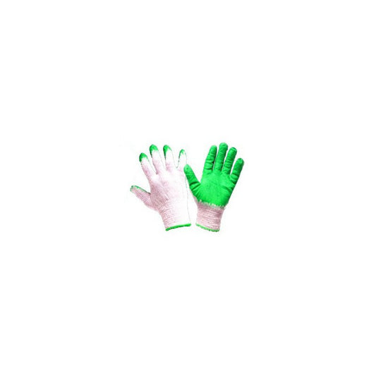 Manusi de lucru acoperite cu latex, alb / verde, marime universala, Kraft&Dele KD601