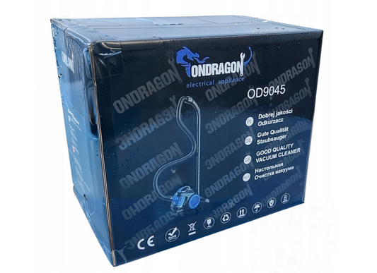 Aspirator Ciclon fara sac, 3999 W, capacitate colectare 2 l, filtru Hepa, Ondragon OD9045