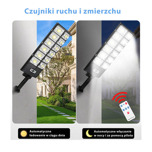 Lampa solara stradala LED cu senzor de miscare si amurg, 1000 W, Bass Polska 5924