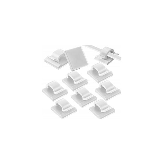 Set cleme autoadezive pentru organizare cabluri, 14.2 x 13.6 mm, 10 elemente, Kraft&Dele KD10084