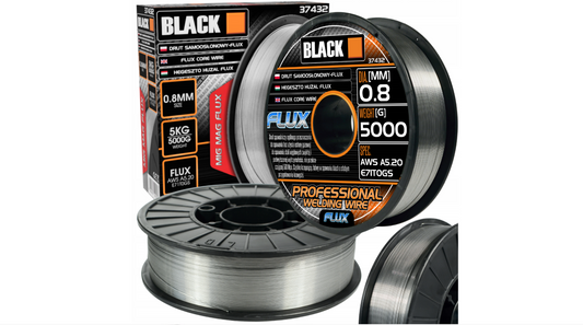 Sarma de sudura Flux autoecranata, 0.8 mm, 5 kg, Black 37432