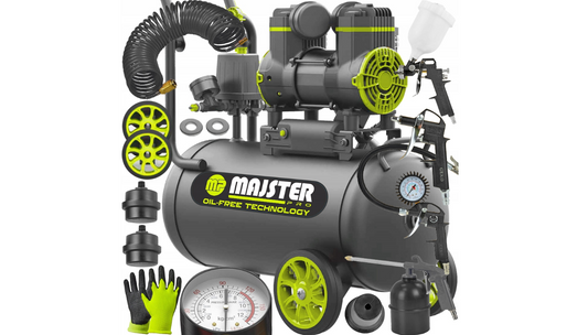 Compresor industrial profesional, 24 l, 1300 W, 8 bar, Majster Polska MP0067